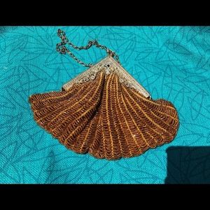 Antique steel beaded purse